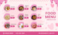do a modern design menu, restaurant food menu