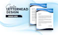 design professional, creative, editable letterhead