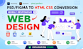 convert psd to html and figma to html with responsive design using tailwind css