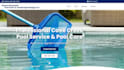 design a swimming pool website, pool cleaning construction website, landing page