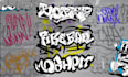 draw y2k graffiti throw up, tag, and custom logo design