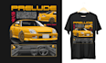 create magazine style car t shirt illustrations