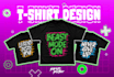 create rap graffiti typography tshirt design with ai