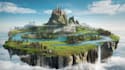 draw fantasy landscape, scene, background illustration