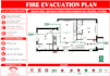 draw evacuation plan, escape route maps, fire safety diagram