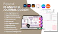 etsy digital planner hyperlinked planner etsy digital product, kdp journal