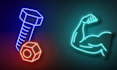 design a custom neon logo custom sign mockup