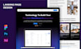 do clean professional web landing page UI UX design figma