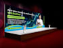 design eye catching trade show booth backdrop, exhibition booth and large format