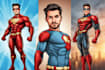 draw photo to cartoon character superhero comic book