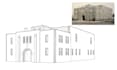 do detail building sketch line art drawing