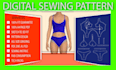 make digital sewing  pattern lingerie item
