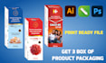 design modern product packaging of box and label