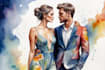 paint watercolor couple portrait