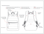 design 3d backpack and tech pack and flat sketch