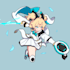 draw sfw pixel art character, sprite sheet with anime style