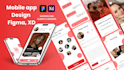 do mobile app uiux design with figma, uiux app design