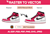 clean up, redraw, revamp or vectorize logo or graphics to vector