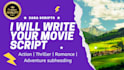 be your moviescript writer, screenplay movie script writer