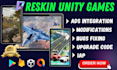 customize and reskin unity games, android games in unity 3d