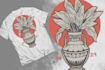 create traditional old school illustration for merch
