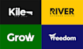 do minimalist logo using the company name initial letter
