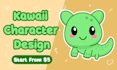 draw cute kawaii doodles stickers illustration design