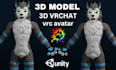 do cruixie vrchat avatar 3dmodel fursona nsfw vr character model unity vtuber