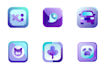 design unique 2d and 3d custom icons set