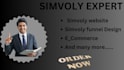 creat simvoly website, simvoly funnel design, simvoly e commerce set up