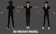 create a custom vrchat avatar 3d model in unity or blender booth PC or quest