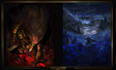 illustrate dark fantasy, game, oc, mythical creatures
