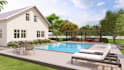 design your garden, patio, backyard and present 3d rendering