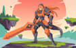 design the character, concept art for the game
