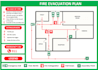 create fire safety plan, evacuation plan, fire hydrant