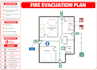 create fire safety plan, evacuation plan, emergency exit