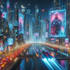 create futuristic cyberpunk city for you