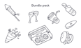 create doodle line art illustration