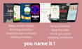create custom printable and digital invitation designs
