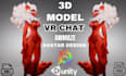 do vr chat furry avatar, 3d model and rig for vrchat, vtuber, animaze vrc avatar