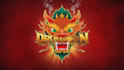 custom chinese dragon mask logo design