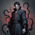create dark character art illustration