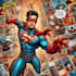 do superhero comic artwork and book