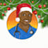 put Christmas scene with Christmas Hat  and Snow