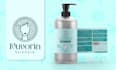 create skin care label, cosmetic logo and packaging
