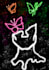 illustrate a dark neon picture