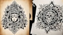create old school or traditional tattoo design