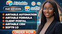 build airtable database, softr webapp, airtable automation, client portal expert
