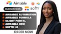 build airtable database, softr webapp, airtable automation, client portal expert