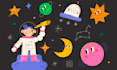 create a vector illustration in a fun style for children
